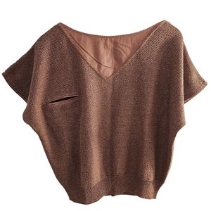 Vintage Paul & Virgime Elegant Brown Women's Sweater